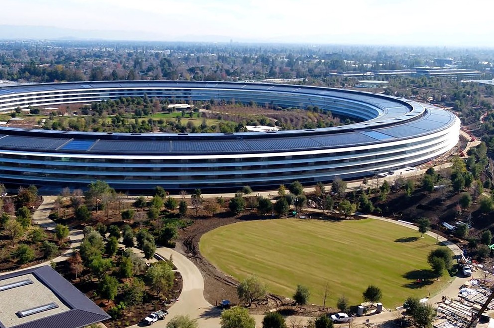 Watch: Drone footage shows final touches of Apple Park