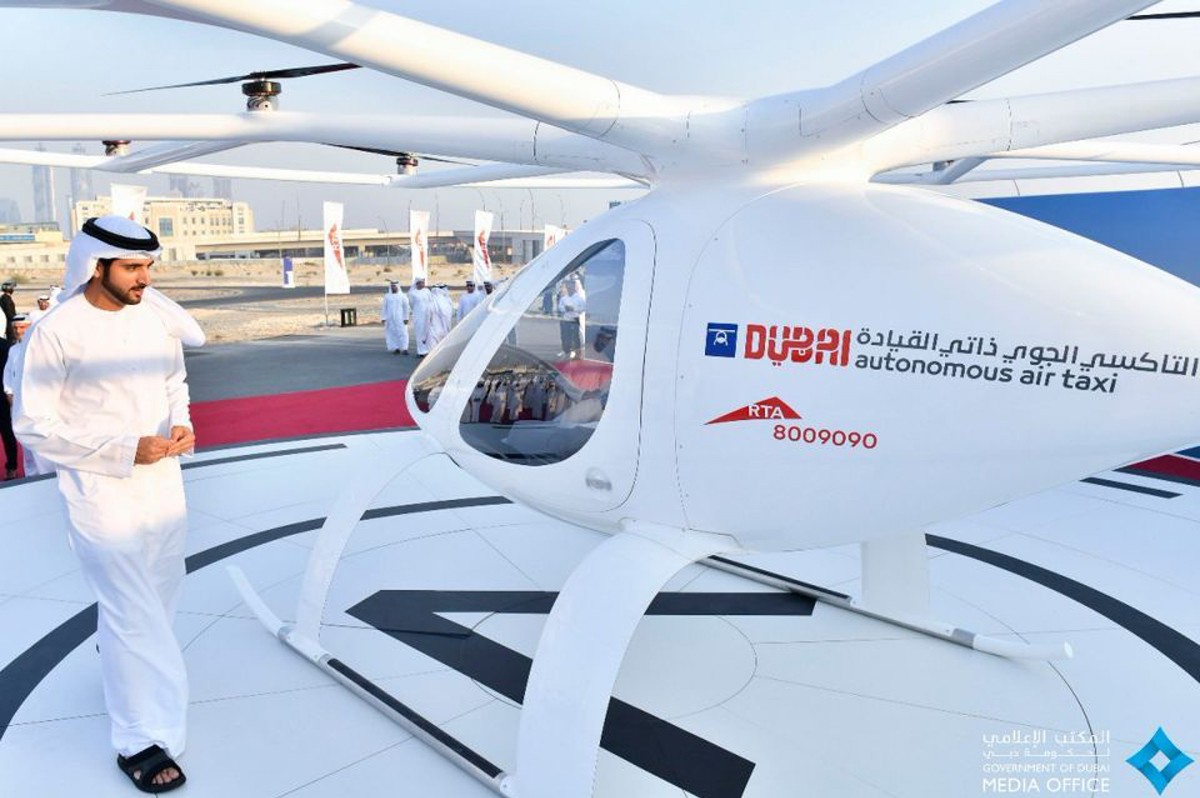 Sheikh Hamdan hails Dubai's flying taxi after test flight