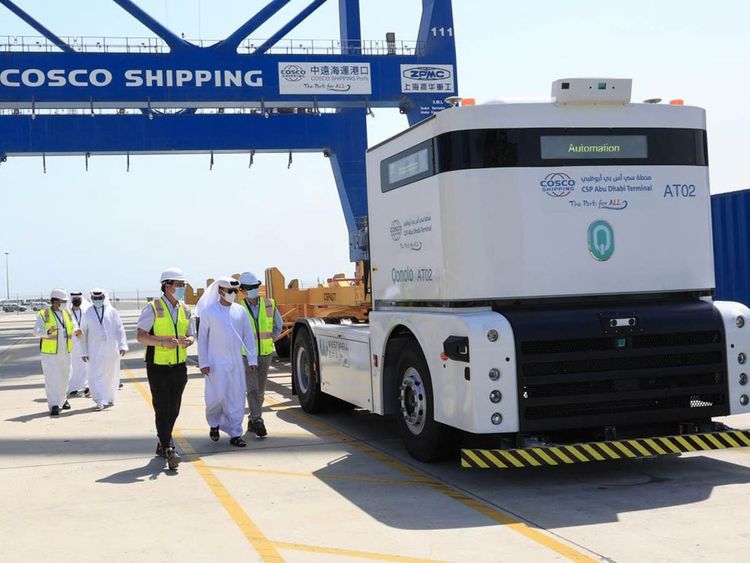 Region’s first autonomous port truck system at CSP Abu Dhabi Terminal