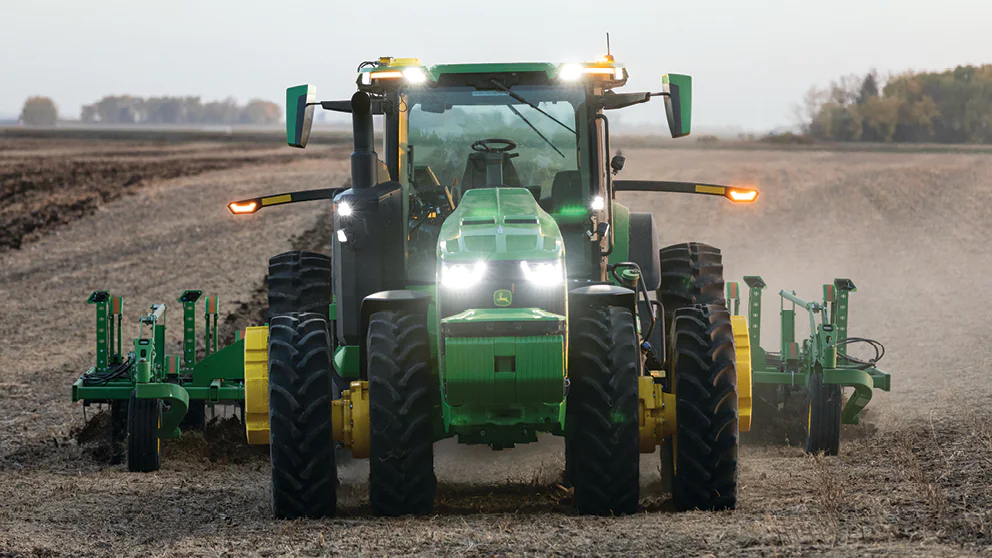 CES 2022 John deere autonomous tractor robots