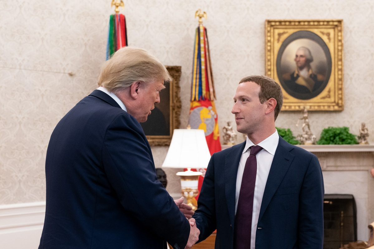 Mark Zuckerberg with Donald Trump